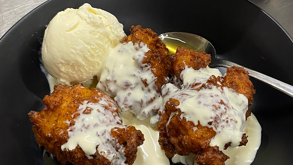 Dumplings with Cream & Icecream